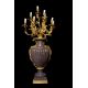 A pair of monumental ten light porphyry and gilt bronze mounted candelabra in Louis XV taste - Image 1 of 3