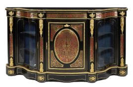 ϒ A Napoleon III ebonised, 'Boulle' inlaid and gilt metal mounted credenza,