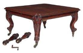 A Victorian mahogany extending dining table