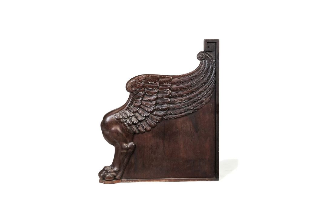 A carved mahogany sofa, the ends early 19th century, possibly supplied by 'Mr. Bogaert' to Thomas Ho - Image 2 of 3