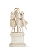 After Antonio Canova, an Italian sculpted alabaster figural group of the Three Graces, 19th century