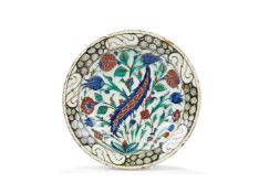 An Iznik fritware pottery dish, circa 1580-1620