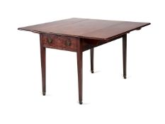 A George III `plum pudding' mahogany Pembroke table, circa 1790