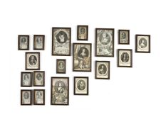A group of 18 mezzotints depicting British monarchs