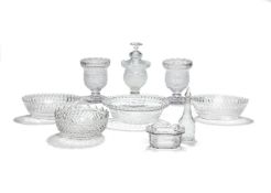 A selection of English cut glass, various dates late 18th and 19th centuries