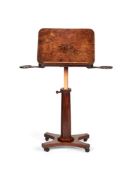 An oak reading table, mid-19th century