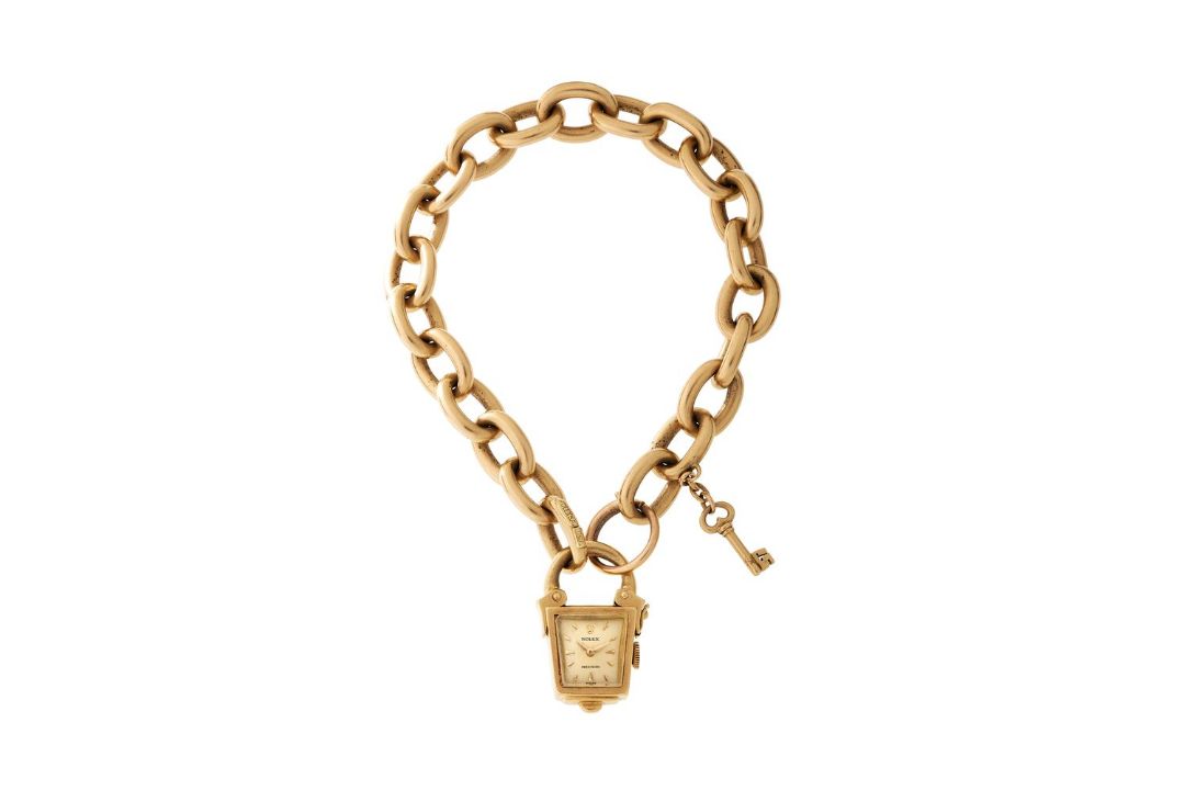 Rolex, ref. 8858, a rare and unusual gold coloured padlock and bracelet watch - Image 1 of 2