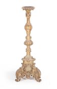 A William & Mary carved gilt wood and gesso altar stick or torchere, circa 1690