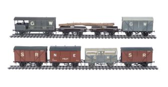 A collection of 10mm scale gauge 1 assorted goods rolling stock