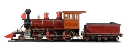 A well engineered 7 1/4 inch gauge model of an American Mogul 2-6-0 tender locomotive