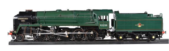 A fine exhibition standard model of a 7 1/4 inch gauge British Railways Class 9F 2-10-0 tender locom