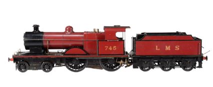 A well engineered 5 inch gauge model of a 4-4-0 Midland Compound tender locomotive No 745 'Maid of K