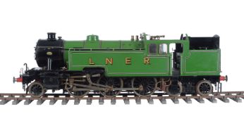 An exhibition standard 5 inch gauge model of a 2-6-4 Thompson Class L1 side tank locomotive