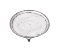 A George III silver circular waiter by James Stamp