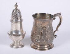 A George II silver baluster mug by James Wilks
