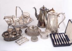 A pair of silver six division toast racks by Frank Cobb & Co. Ltd.
