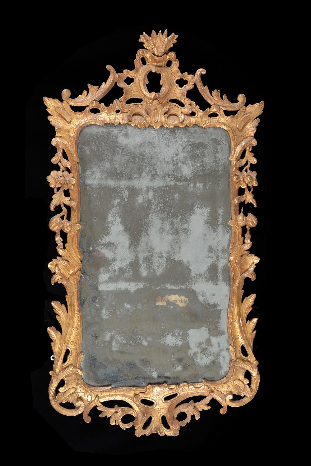 A George II carved giltwood wall mirror, circa 1750 - Image 2 of 4