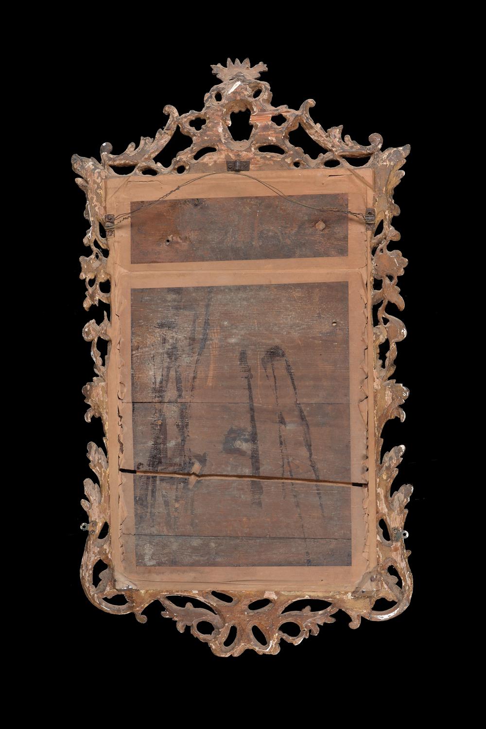 A George II carved giltwood wall mirror, circa 1750 - Image 4 of 4