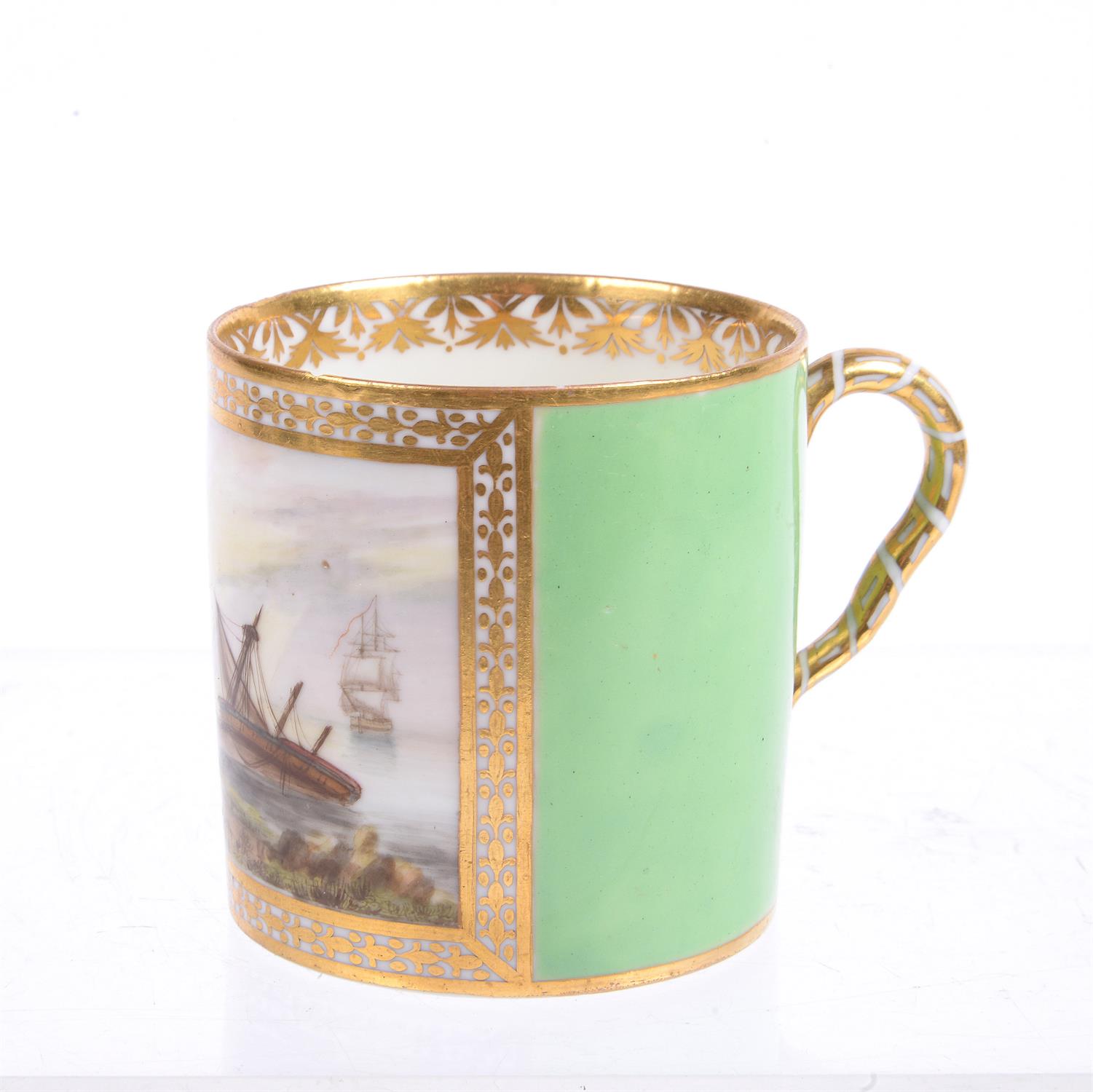 A Derby green-ground coffee can - Image 2 of 2