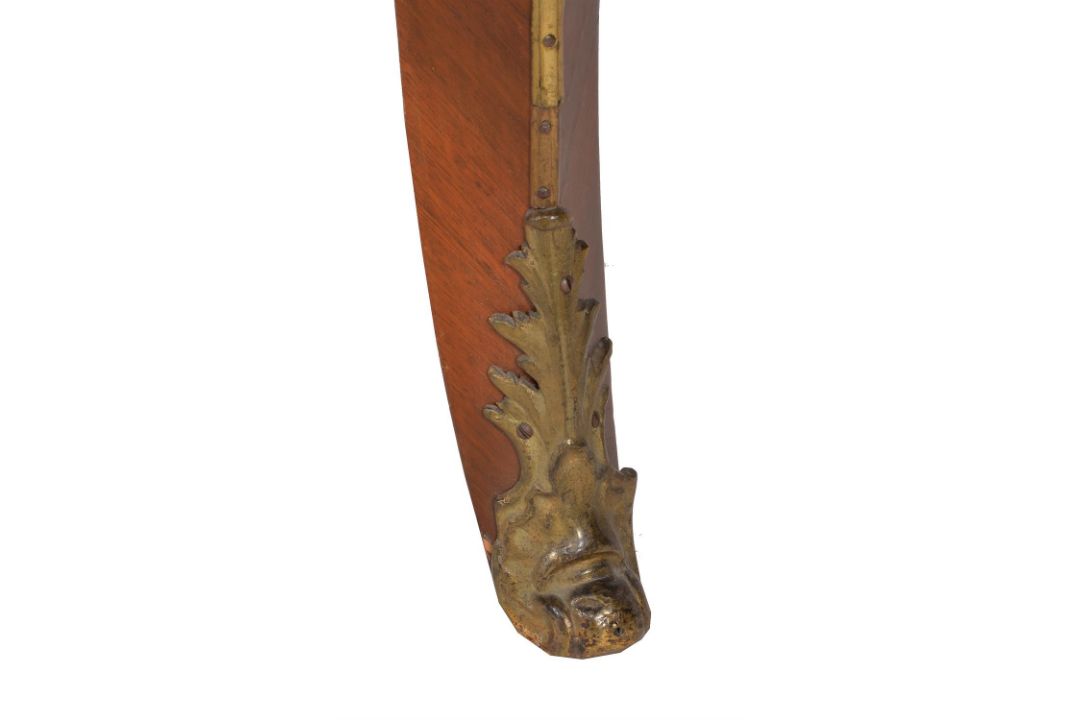 A Louis XV tulipwood and specimen marquetry serpentine commode, circa 1760 - Image 7 of 7