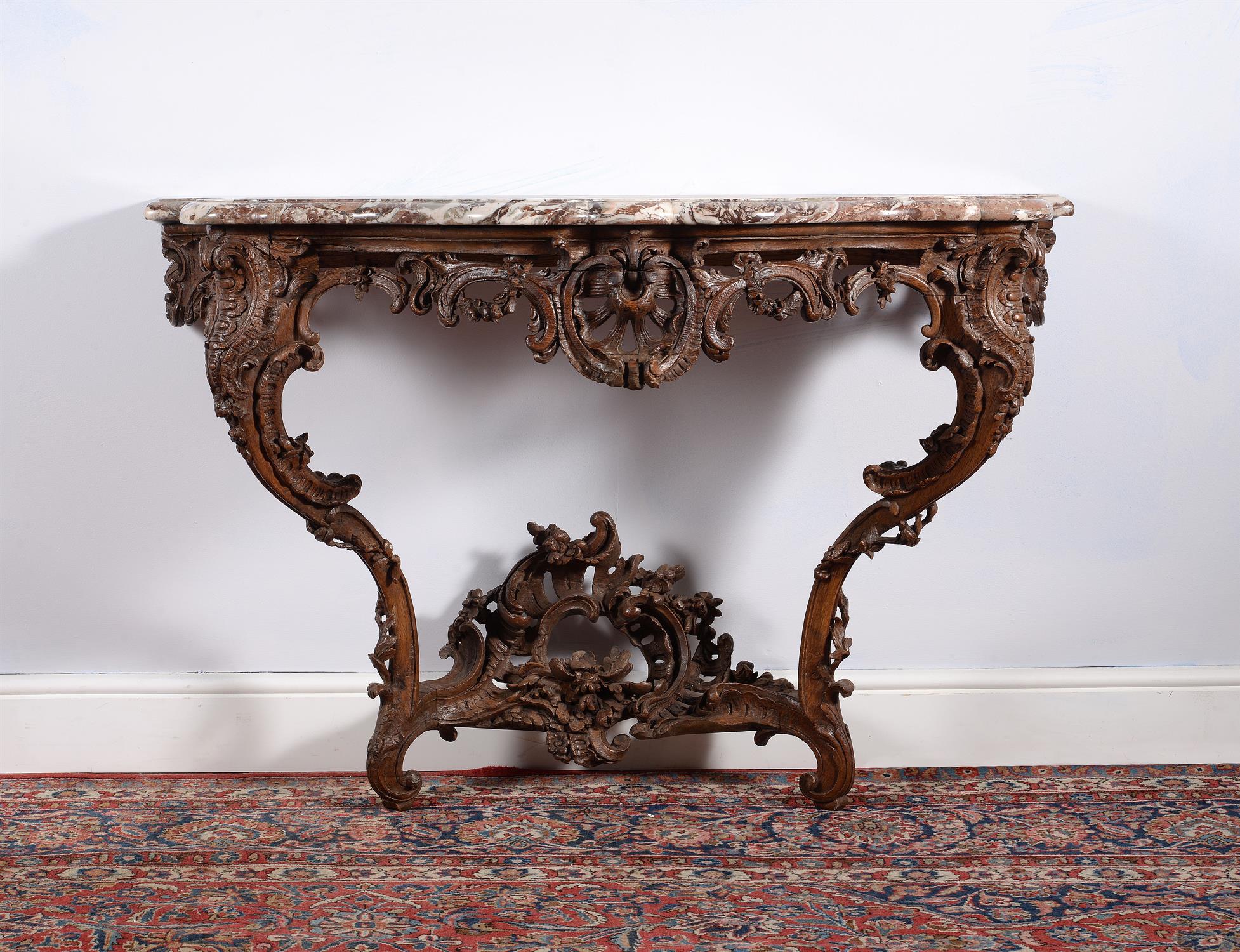 A Louis XV carved oak console table, circa 1735 - Image 2 of 5