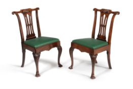 A pair of Irish George II mahogany chairs, circa 1750