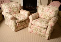 LOT WITHDRAWN - A pair of upholstered armchairs