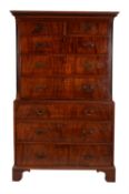 A George III mahogany chest on chest