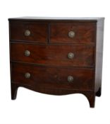 A Regency mahogany bowfront chest of drawers