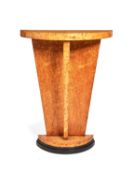 An Art Deco bird's-eye maple veneered console table