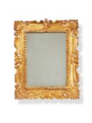 A Continental giltwood wall mirror