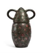 A French pot with a curious two handled lid