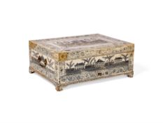 Y A fine Vizagapatam ivory veneered work box