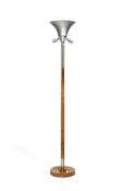 A French palmwood standard lamp