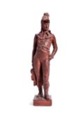 Maurice le Blanc, terracotta model of a Napoleonic officer