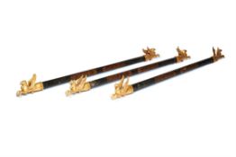 A set of three Regency ebonised