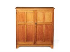 An oak shoe cupboard