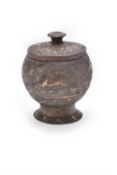 A Chinese silver-gilt jar and cover