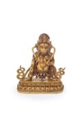 A Sino-Tibetan gilt-bronze figure possibly of Varahi
