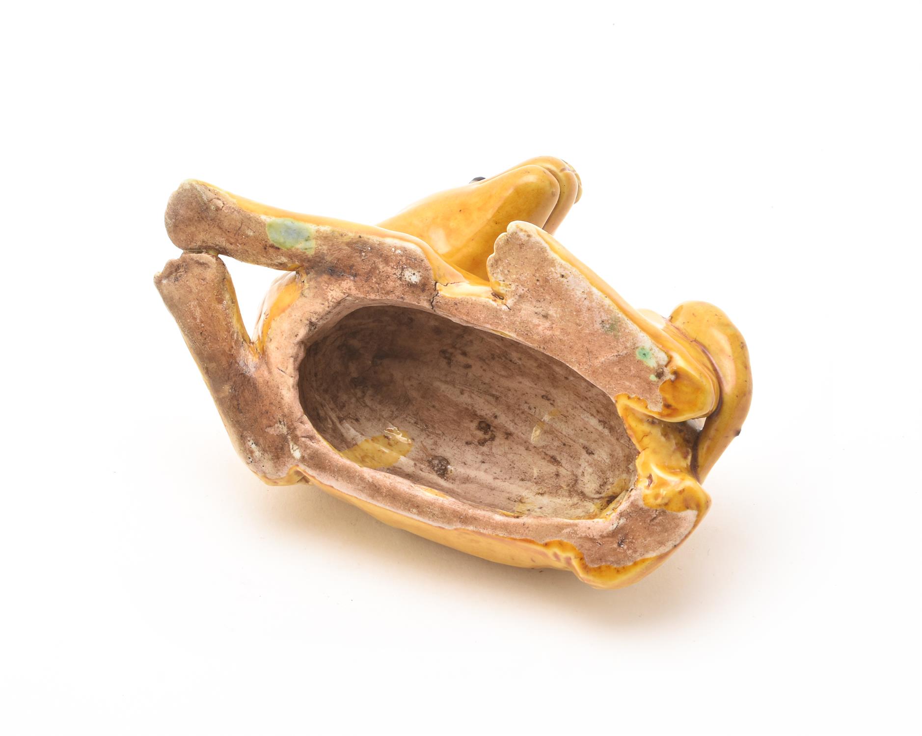 A Chinese export yellow-glazed model of a dog - Image 3 of 3