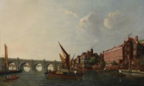 Follower of William James, Westminster Bridge from the Thames
