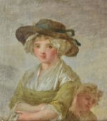 Attributed to George Morland (British 1763-1804), Study of a young lady