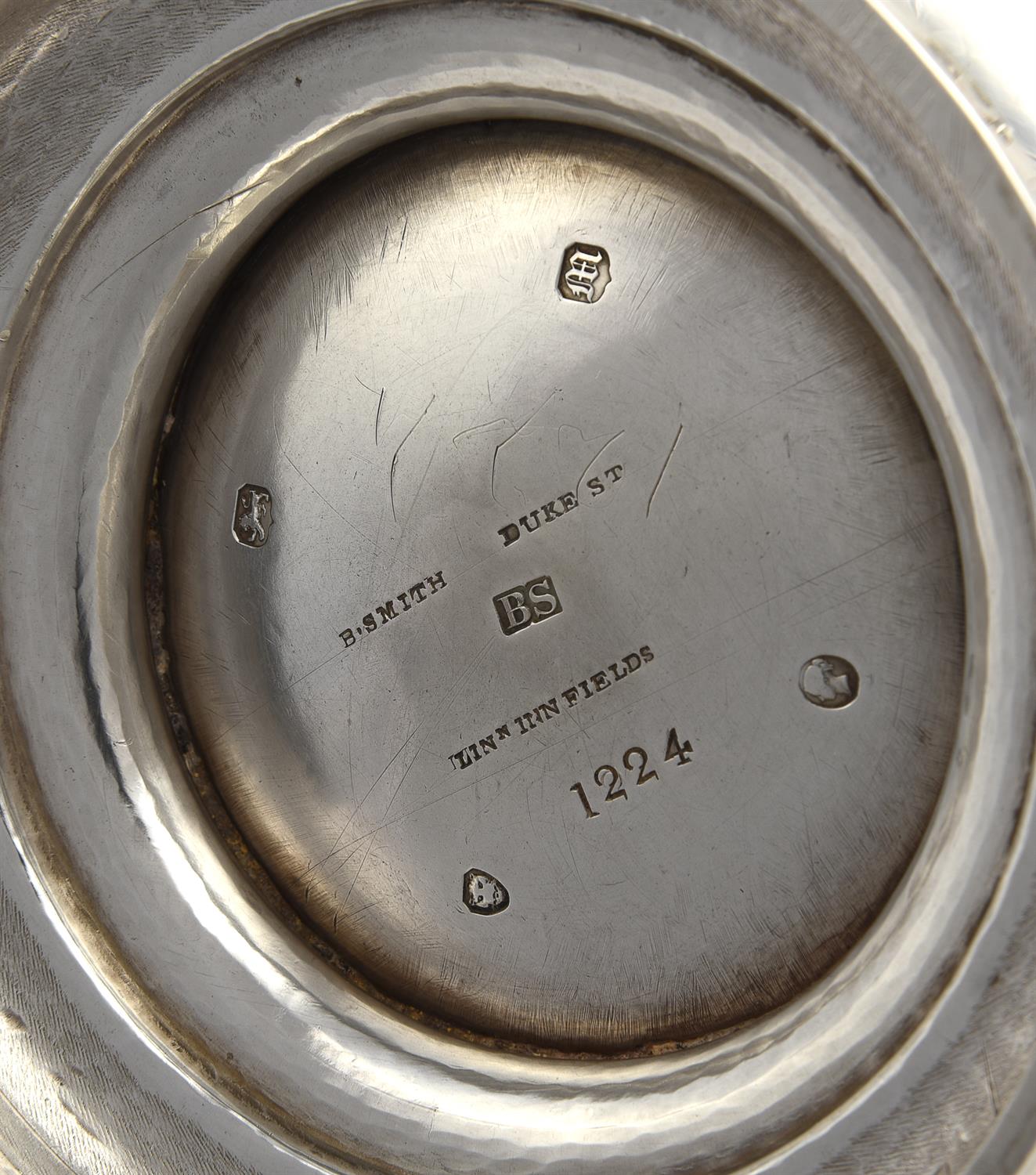 Y An early Victorian large silver kettle on stand by Benjamin Smith III - Image 2 of 2