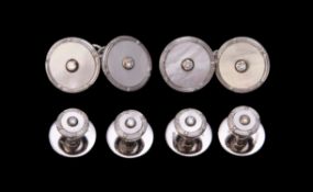 Y A cufflink and stud mother of pearl dress set by Cropp & Farr