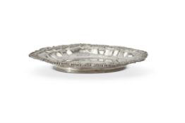 A late George III silver shaped oval basin by Joseph Angell I
