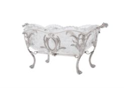 A late Victorian silver and cut glass centre bowl by Mappin & Webb