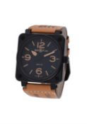 Bell & Ross, Heritage, ref. BR01-92, a polished satin stainless steel wrist watch