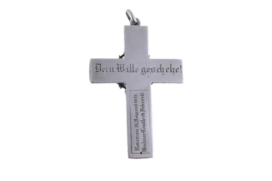 [Royal interest] A mid Victorian silver cross dedicated to the memory of Prince Albert - Image 5 of 5