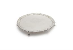 A George III silver shaped circular salver by Richard Rugg I