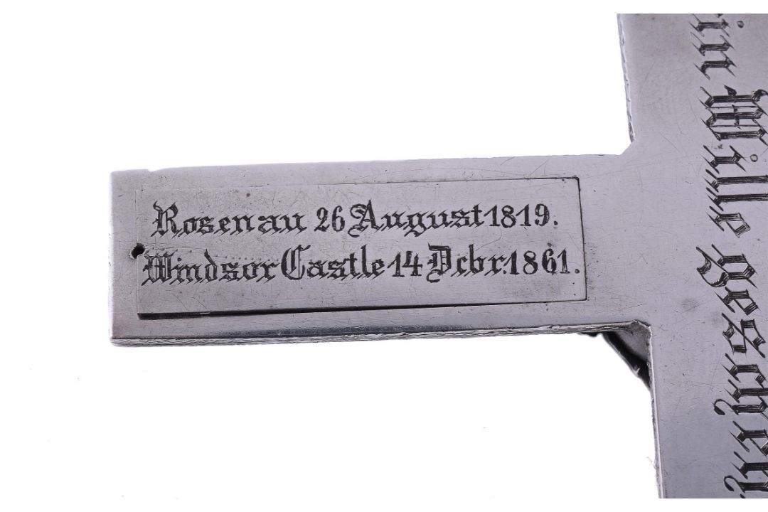 [Royal interest] A mid Victorian silver cross dedicated to the memory of Prince Albert - Image 4 of 5